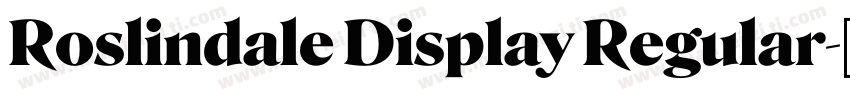 Roslindale Display Regular字体转换